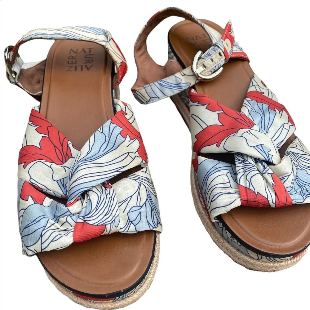Naturalizer Floral Print Platform Sandals